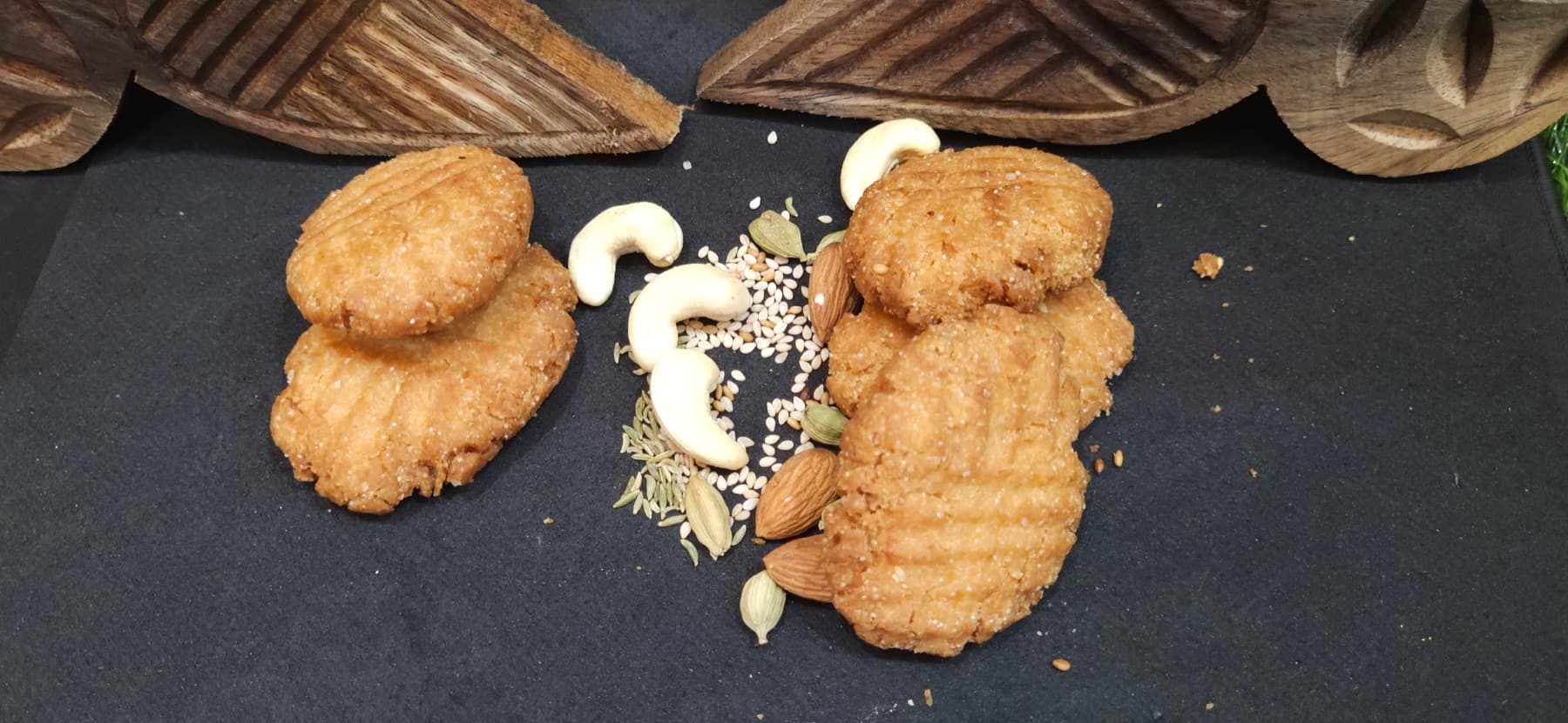 Genuine PARV FOODS Thekua styled with nuts